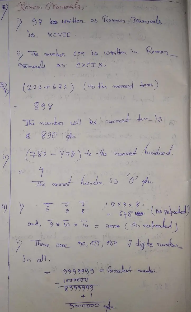 Numbers Extra Questions Solution for Class 6 CBSE / NCERT Board Students