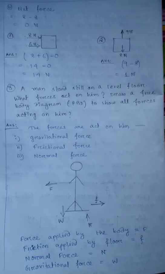 Telangana Scert Class 8 Physical Science Chapter 1 Force Solution