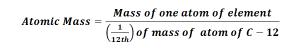 atomic mass number formula