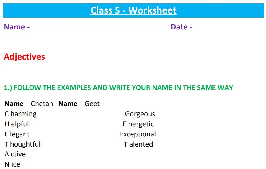 adjectives-class-5-worksheet-fill-in-the-blanks-with-adjectives-underline-the-adjectives-and