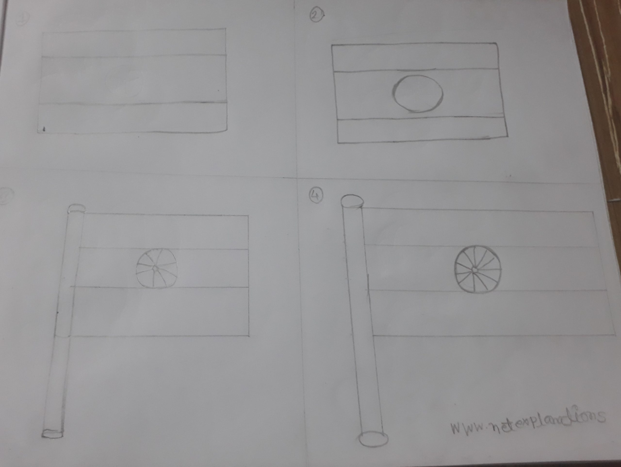 How to draw Indian flag drawing  National Flag  YouTube