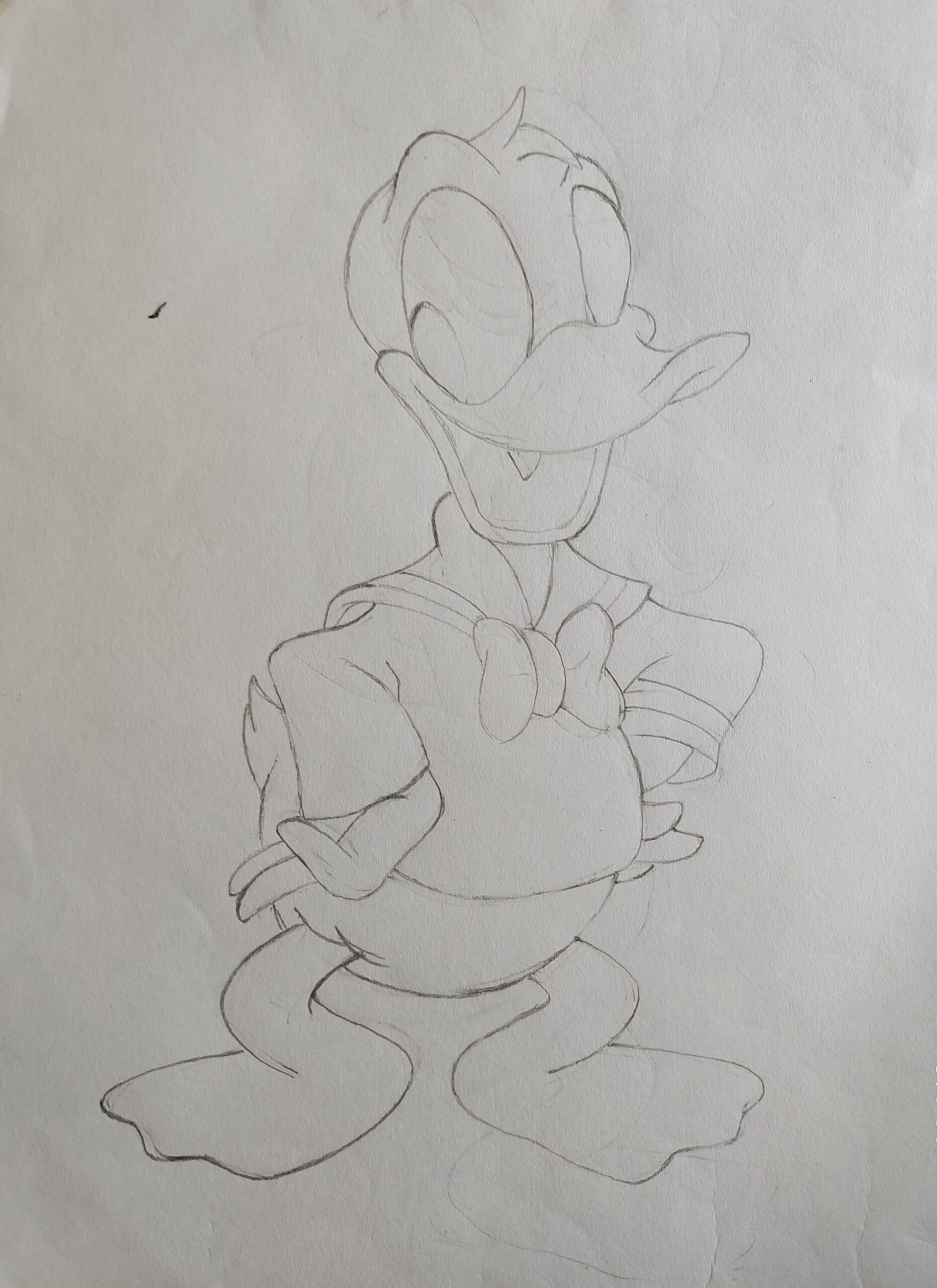 drawing donald duck sketch - Clip Art Library