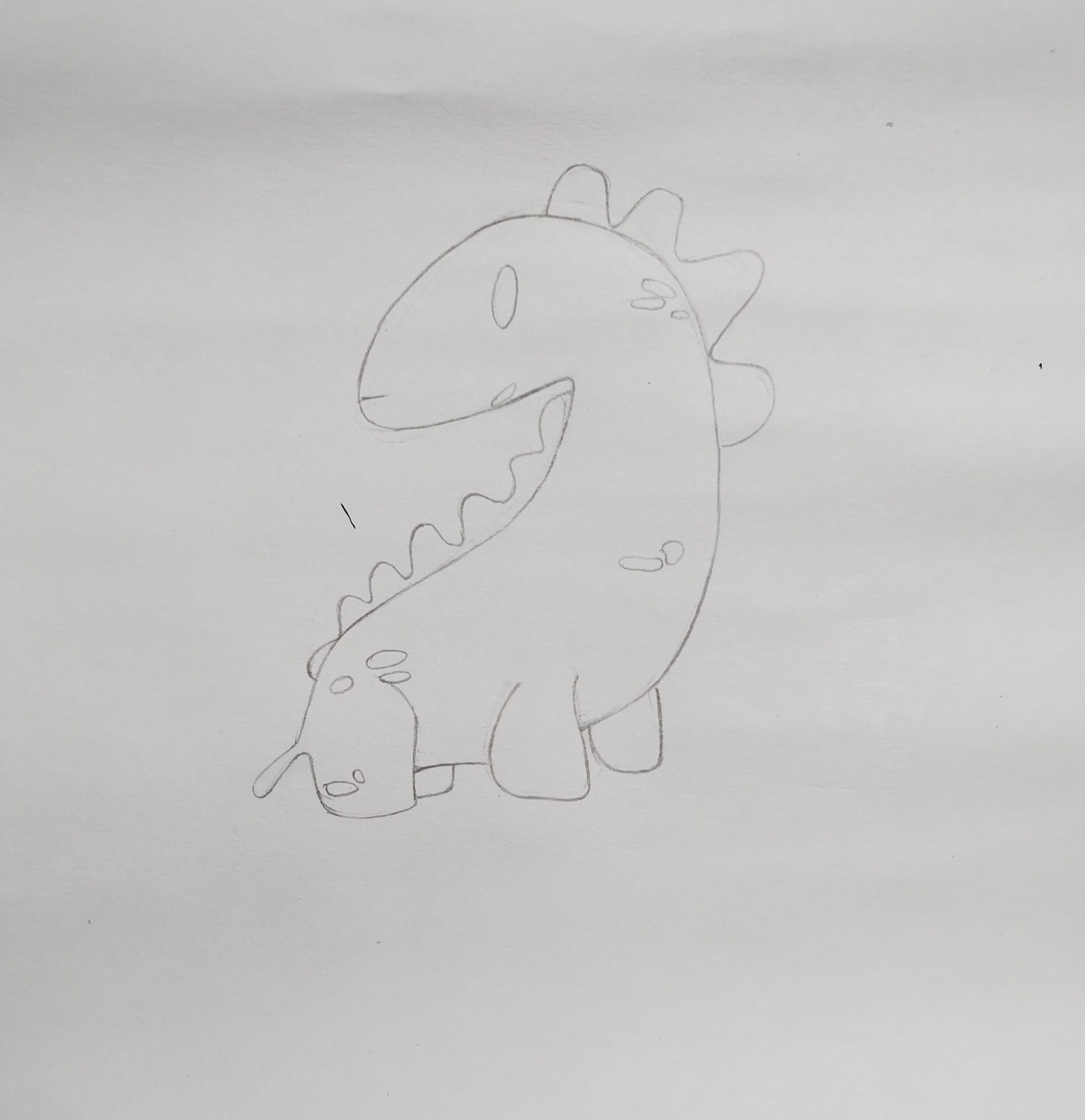 How to Draw a Cute Dinosaur  Really Easy Drawing Tutorial
