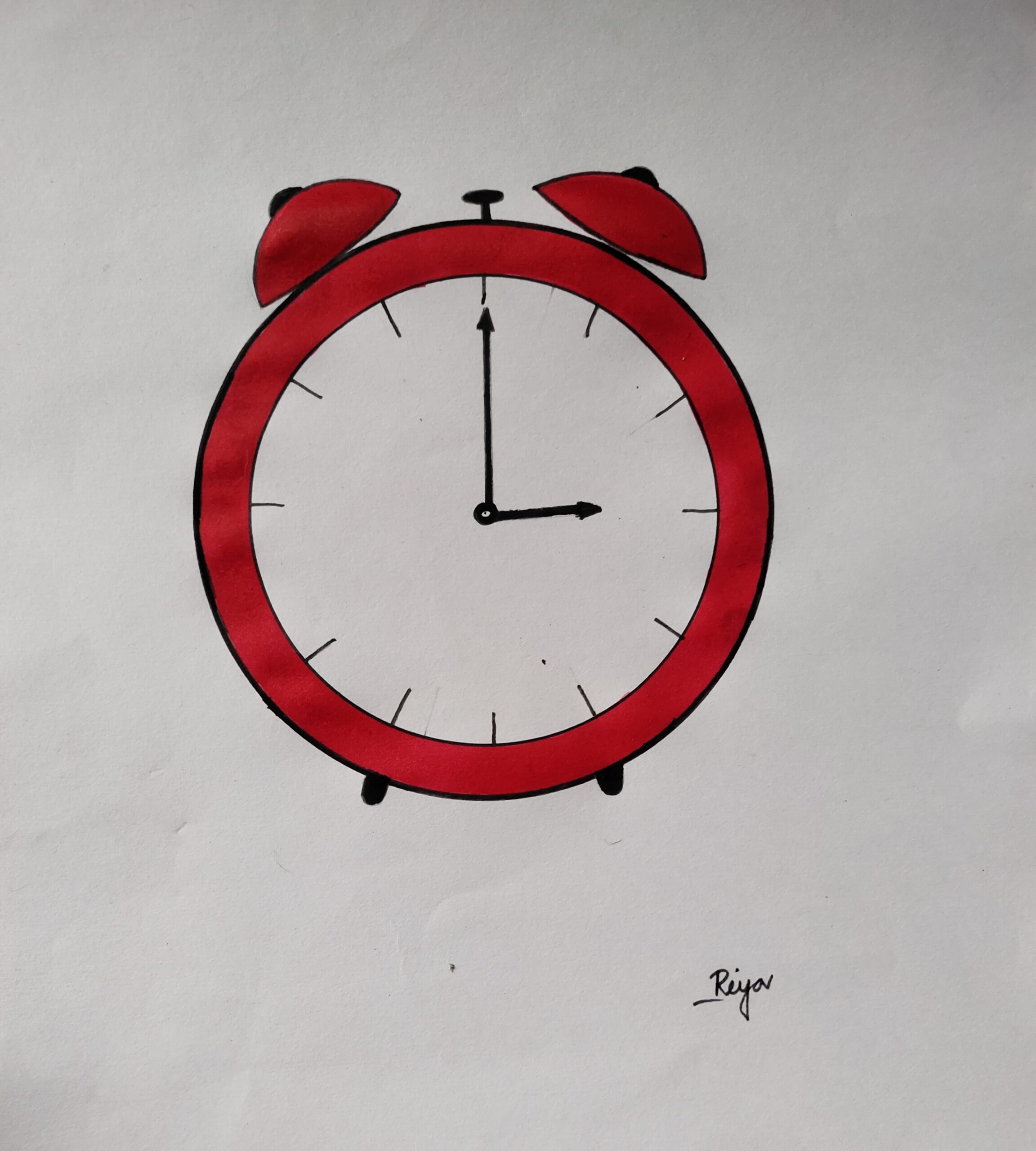 How to Draw an Alarm Clock - Easy Drawing Tutorial For Kids