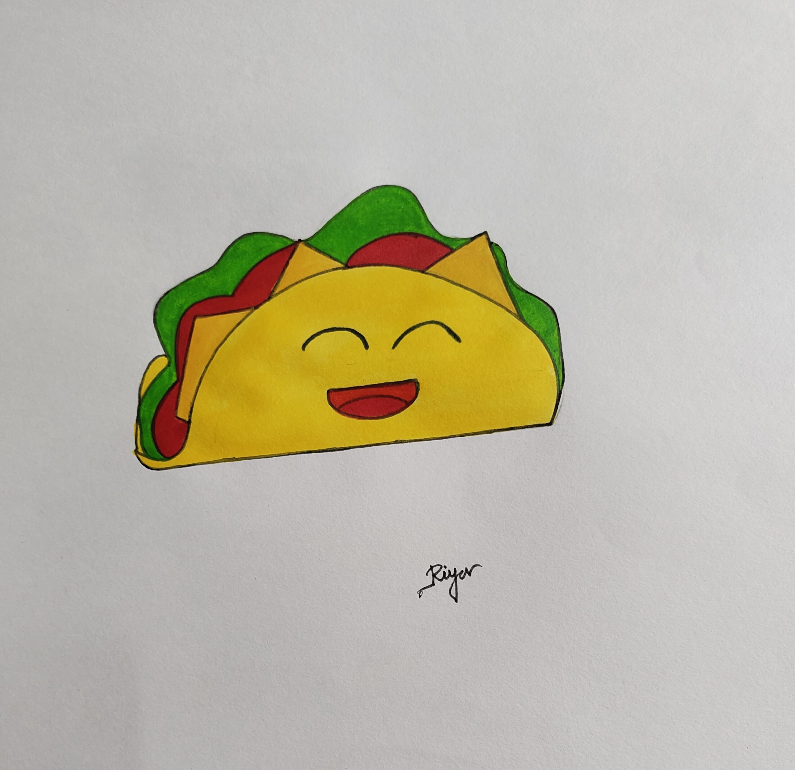 How to draw a Taco Step by Step